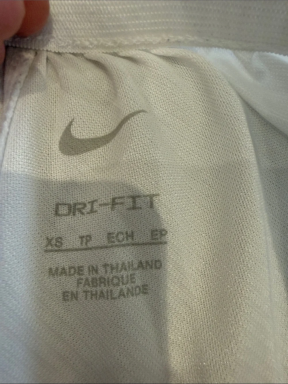 Nike Men’s White Athletic Shorts with Black Accents